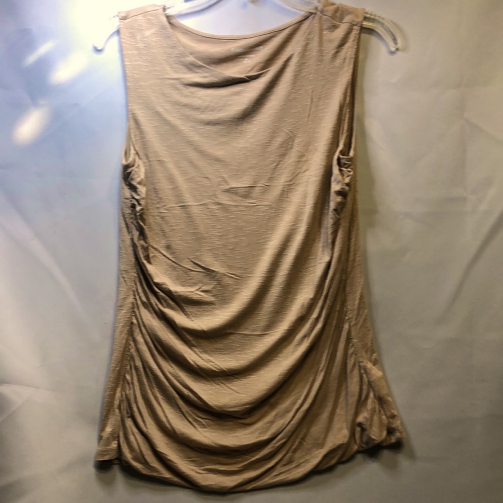 Coldwater Creek Tan Sleeveless Blouse, Size M